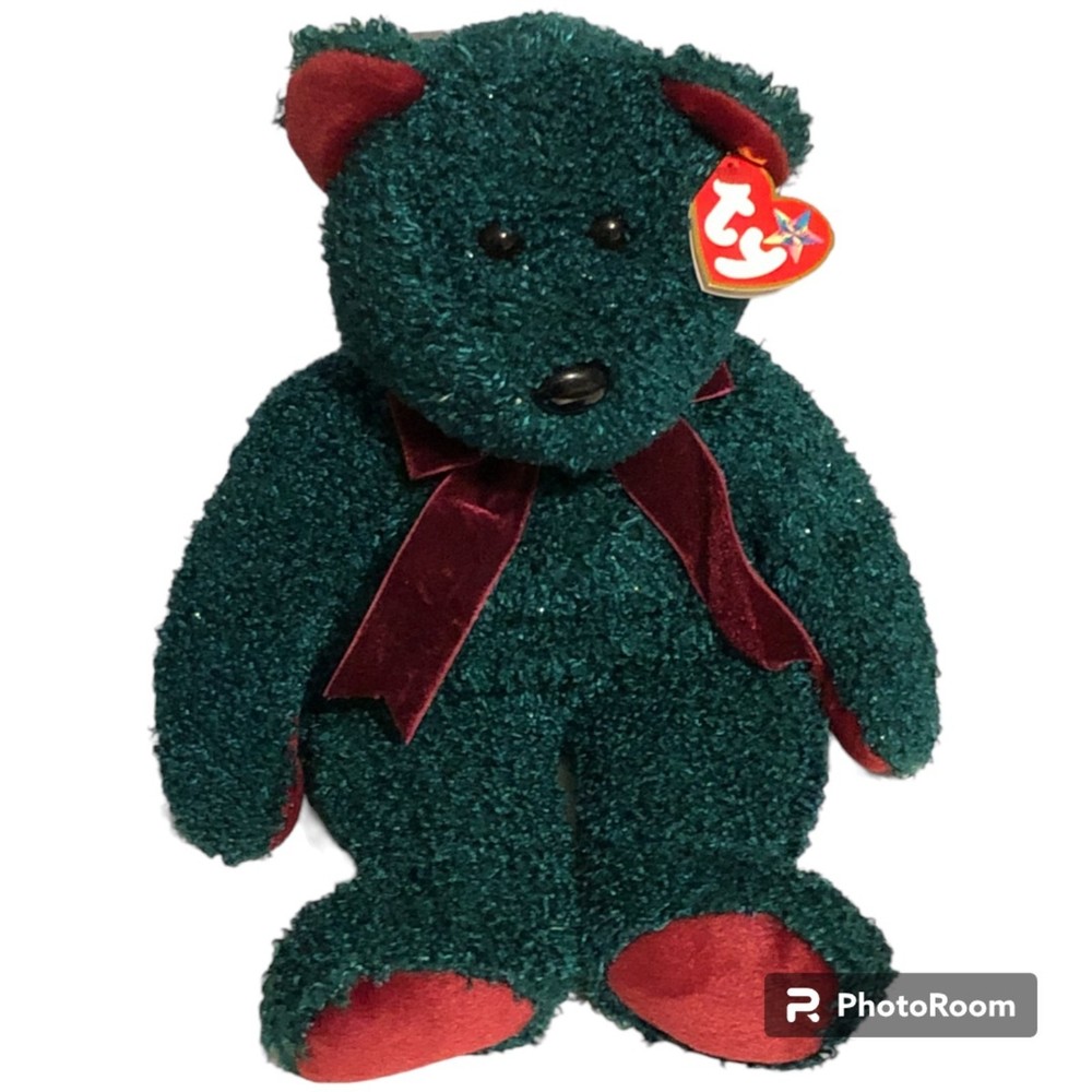 Ty Beanie Buddy 2001 Holiday Teddy Christmas Vintage Kids Plush Toy NWT